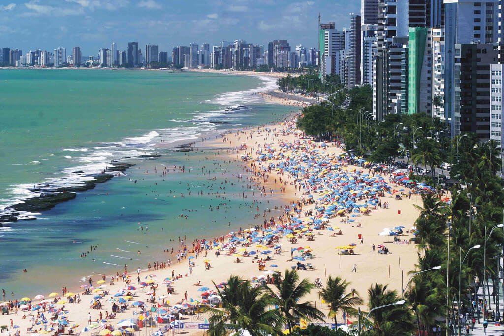Praia de Boa Viagem em Recife.