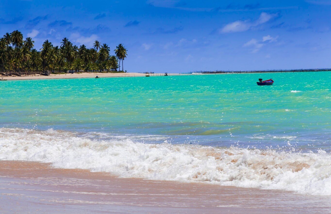 Praia de Ipioca em Maceió, Alagoas.,