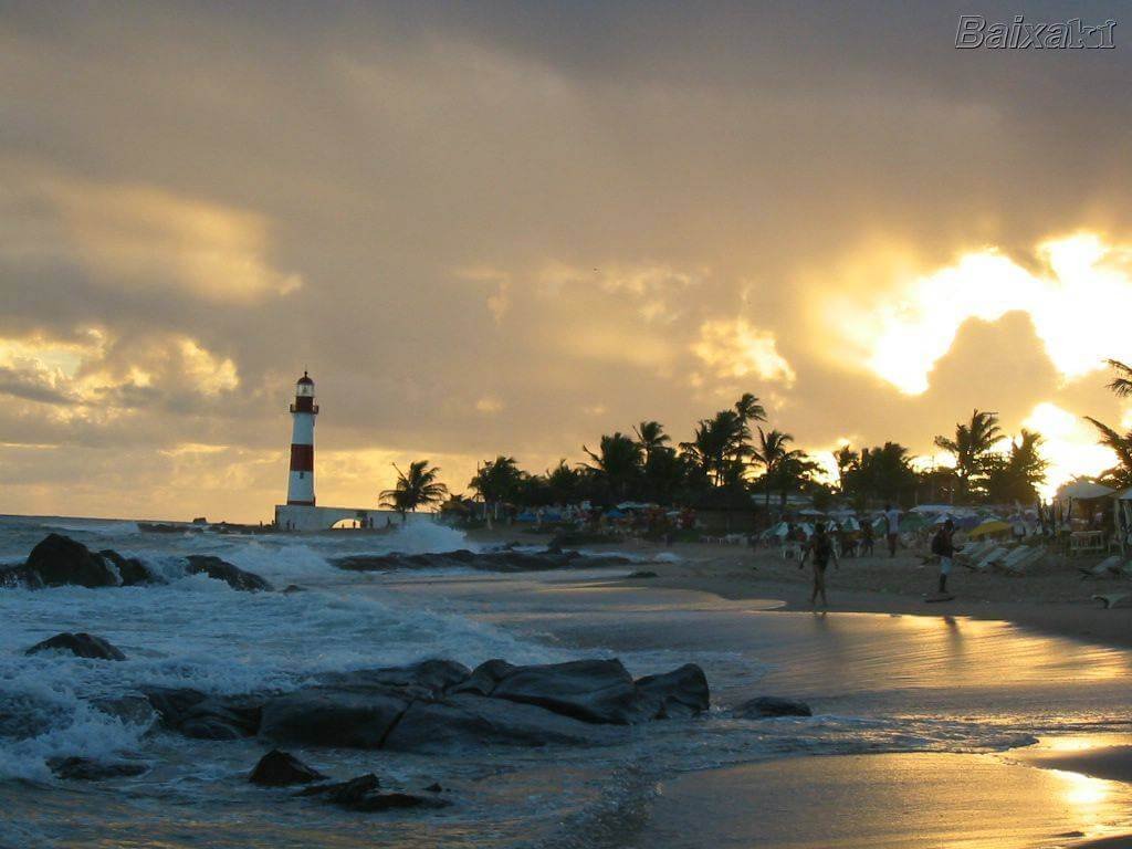 Praia de Itapuã em Salvador.