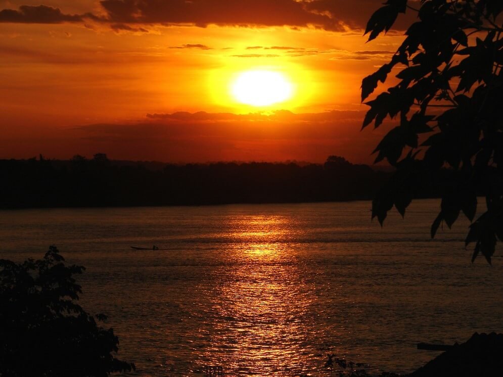 Pôr do sol no Rio Tocantins