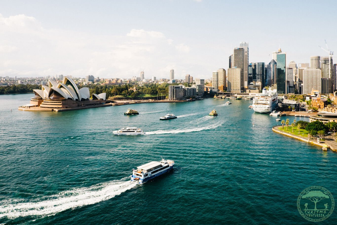 Baía de Sydney e Opera House.