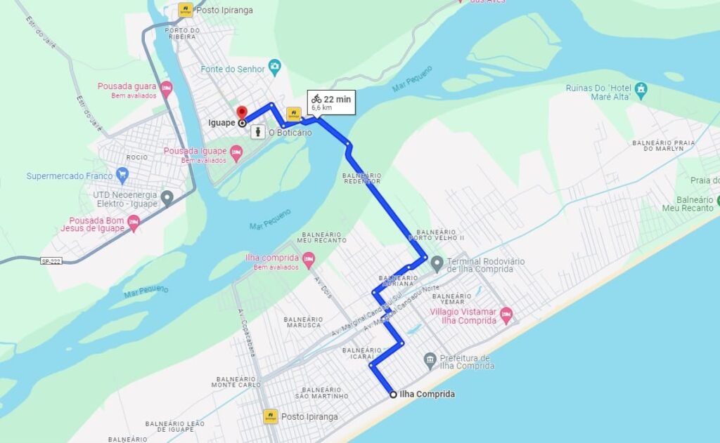Trecho 1: Circuito Lagamar de Cicloturismo: De Ilha Comprida à Iguape
